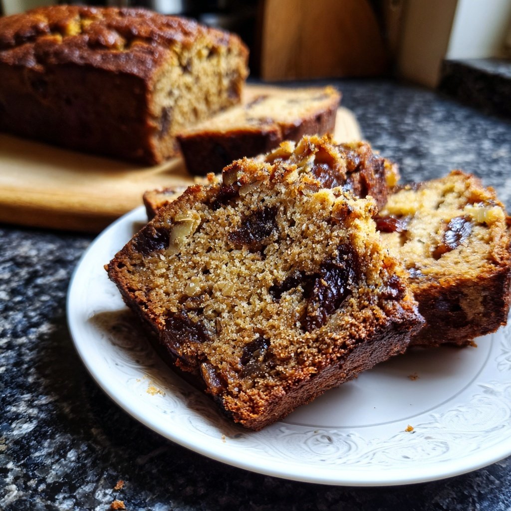 Bananenbrot mit Datteln
