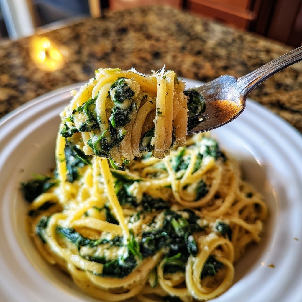 Spaghetti mit Spinat und Ricotta