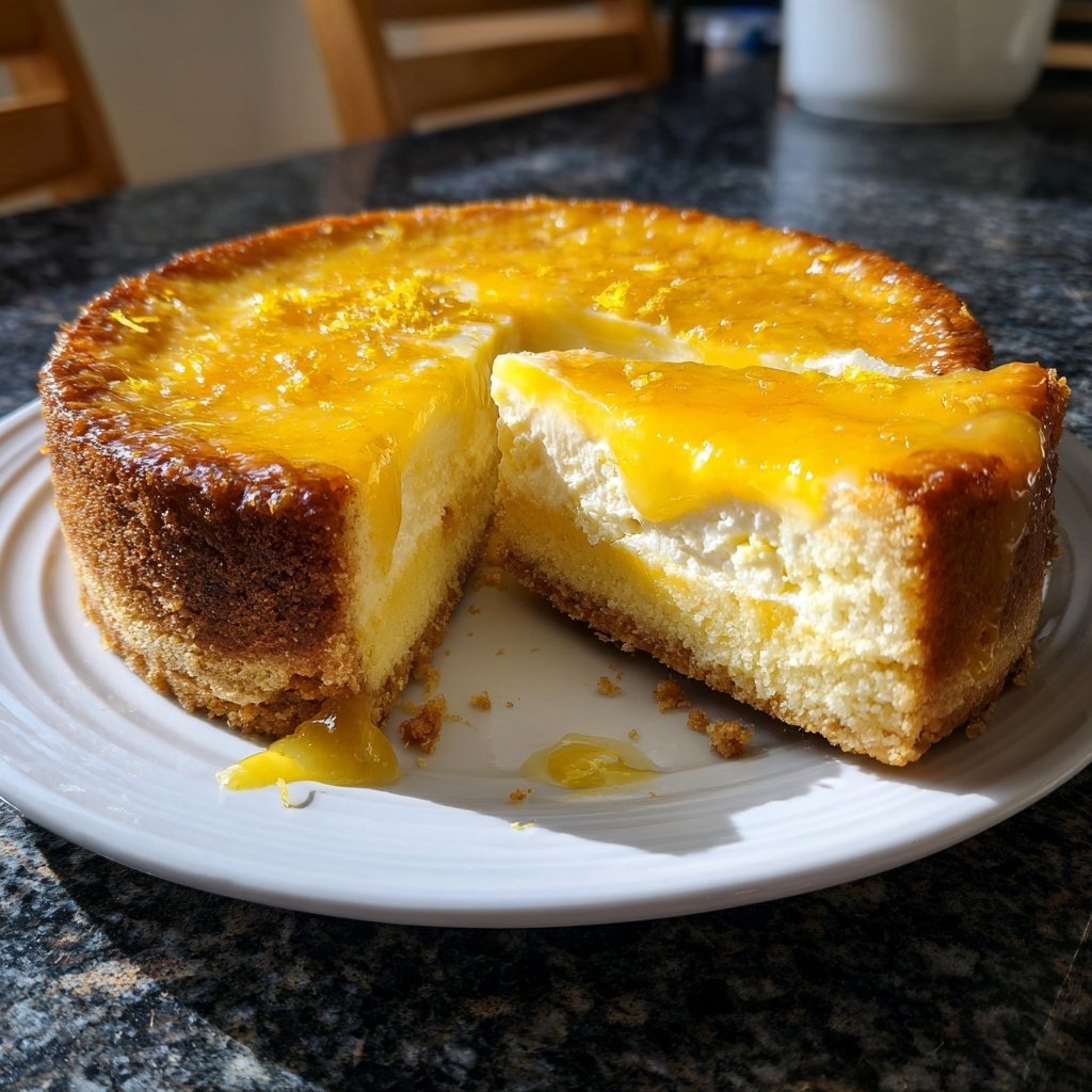 Zitronenkuchen mit Zitronenquark