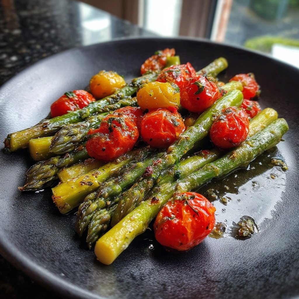 Grüner Spargel Mit Tomaten