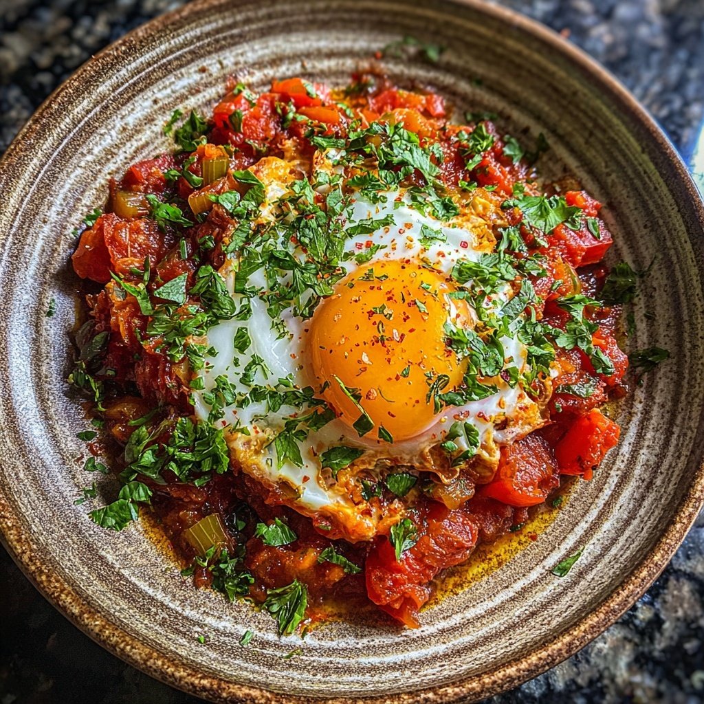 Shakshuka mit grünen Bohnen