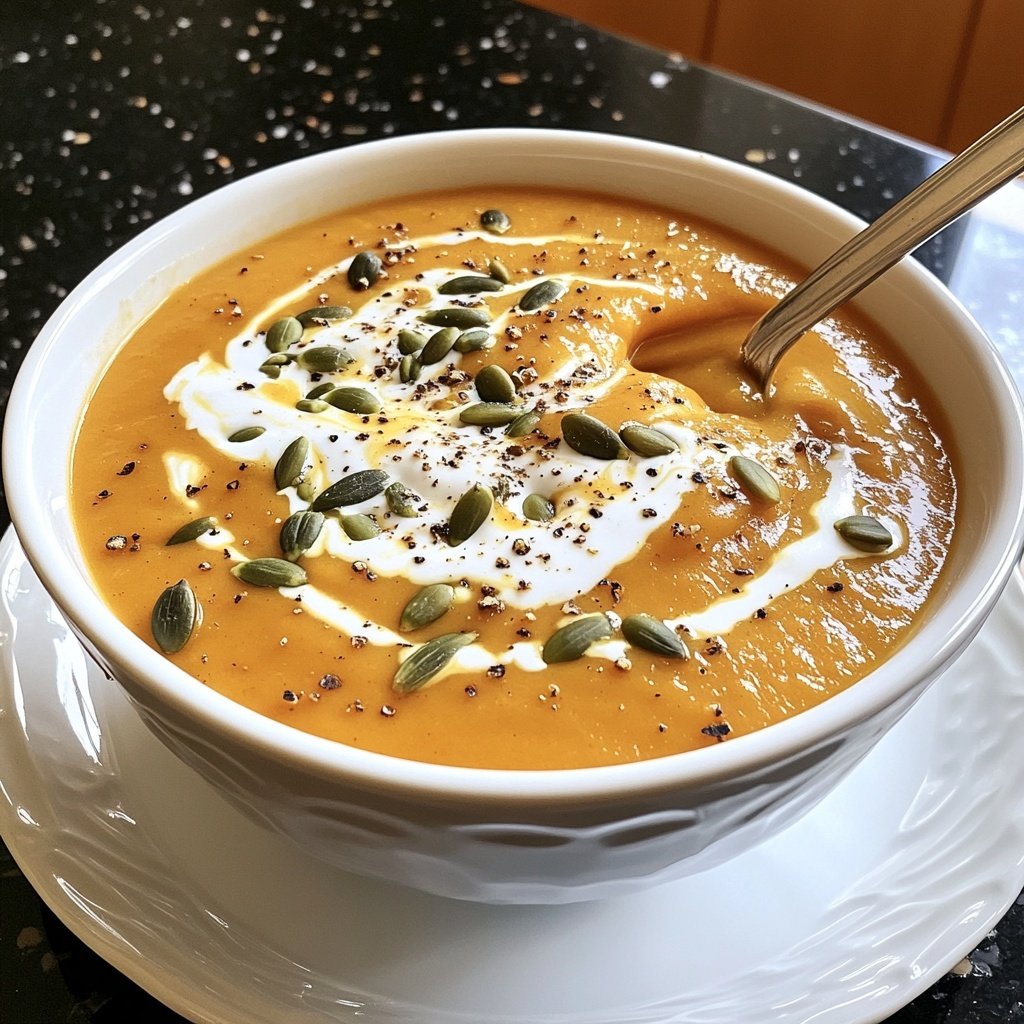 Kürbissuppe mit Süßkartoffel