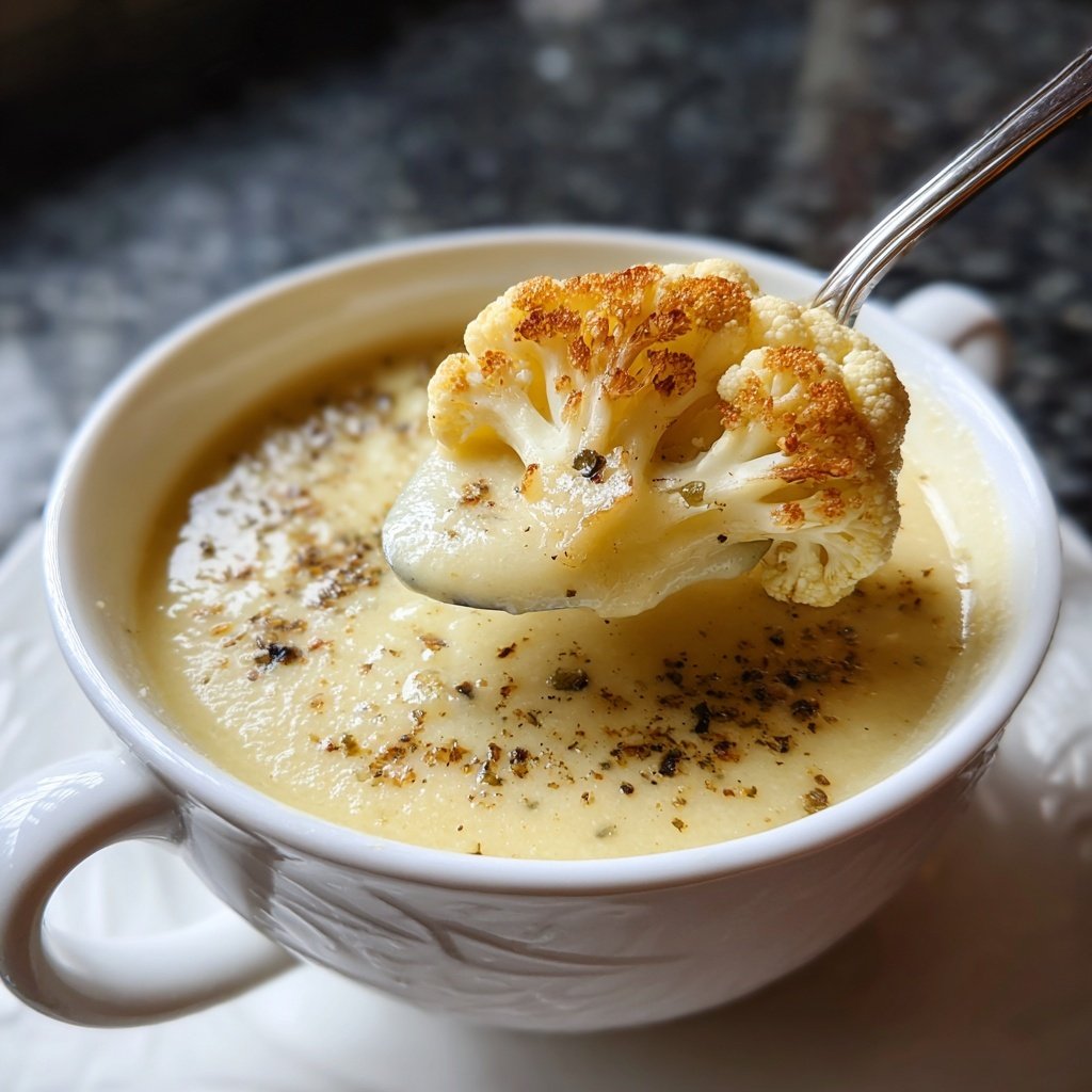 Blumenkohlsuppe mit Pfeffer