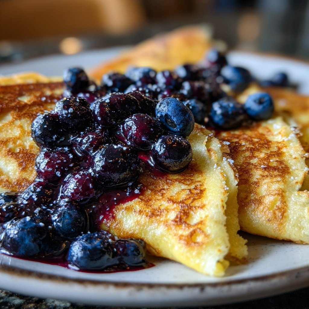 Pfannkuchen mit Heidelbeeren